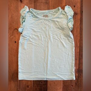 Little Sleepies Play - Ocean Waves Flutter Tee Ruffle Sleeve - Size: 5